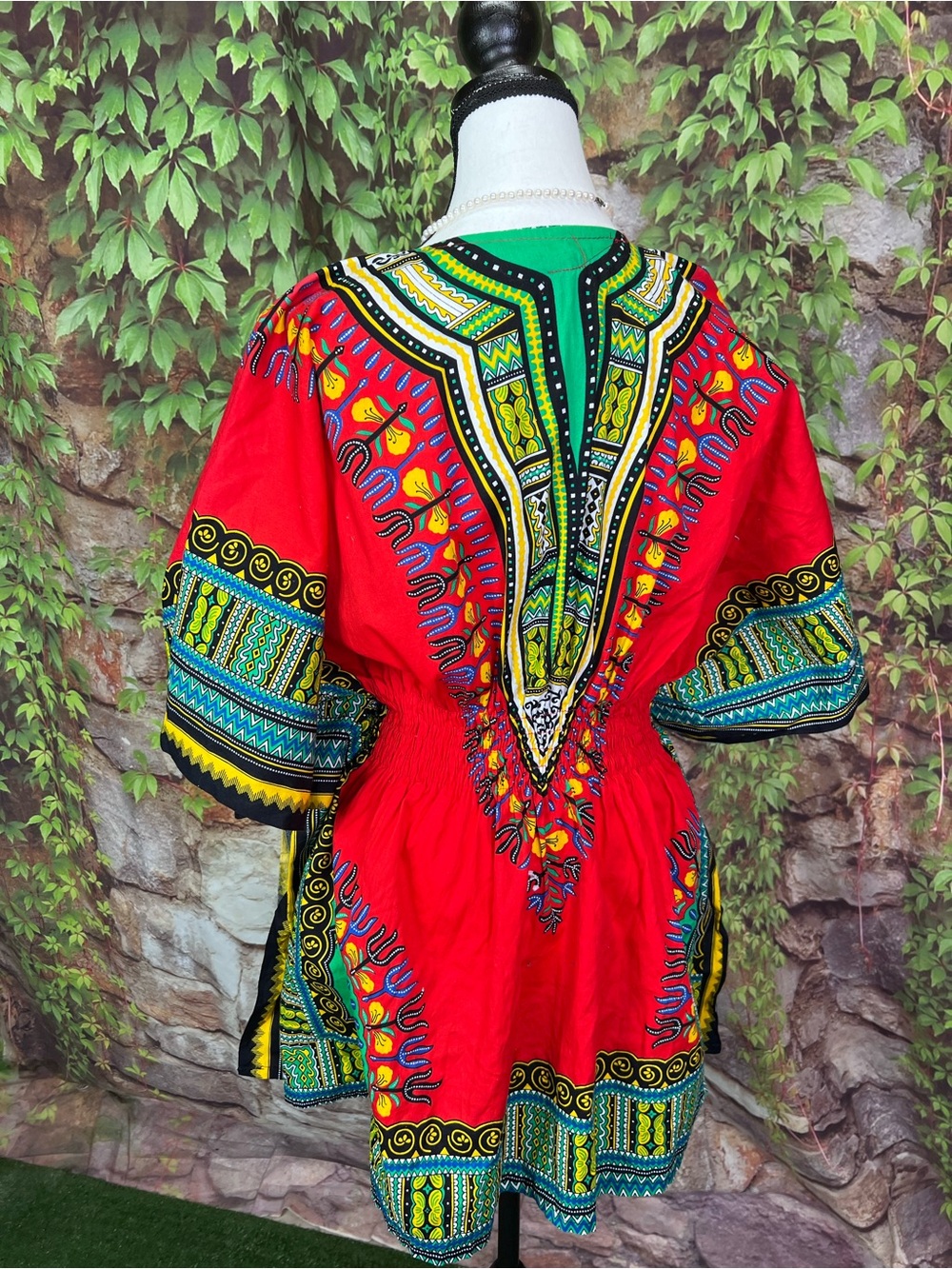 VINTAGE MAMA & PAPA Minidress/Dashiki, One Size - Picture 5 of 9